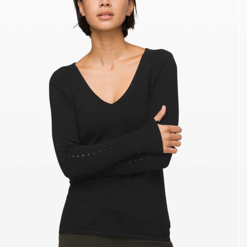 Lululemon Stand Steady V-Neck Sweater light weight merino wool